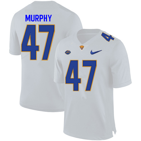 Men #47 Shane Murphy Pitt Panthers College Football Jerseys Sale-White